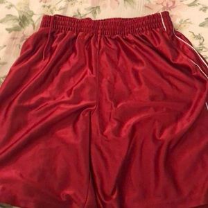 Red basket ball shorts
